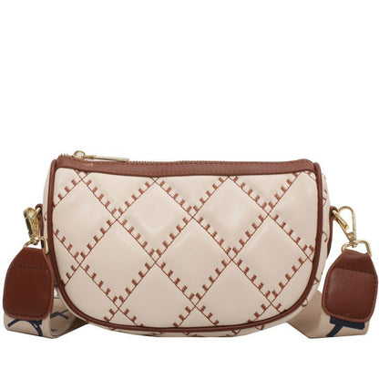 Shoulder Bags Handbag Wide Shoulder Strap Crossbody Bag Versatile Zipper Handbag