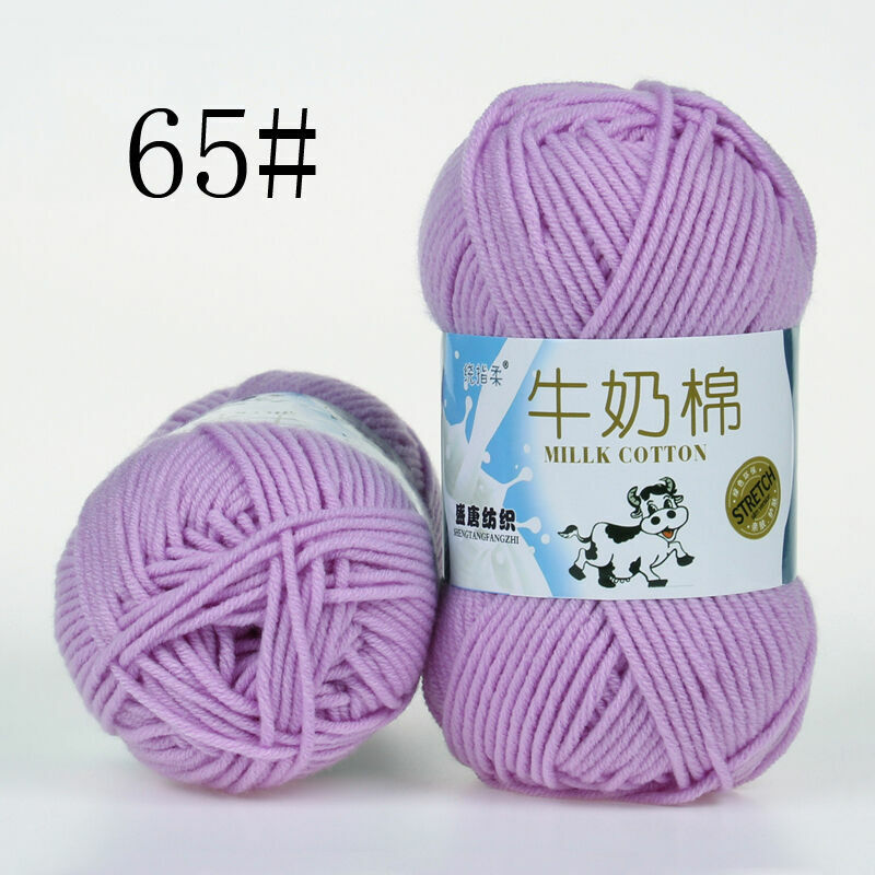 Hot Sale 50g Hand-woven Chunky Yarn Soft Milk Cotton Knitting Baby wool yarn