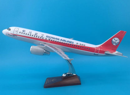 47CM SICHUAN AIRLINES AIRBUS A319 B-6419 Passenger Airplane Resin Aircraft Model