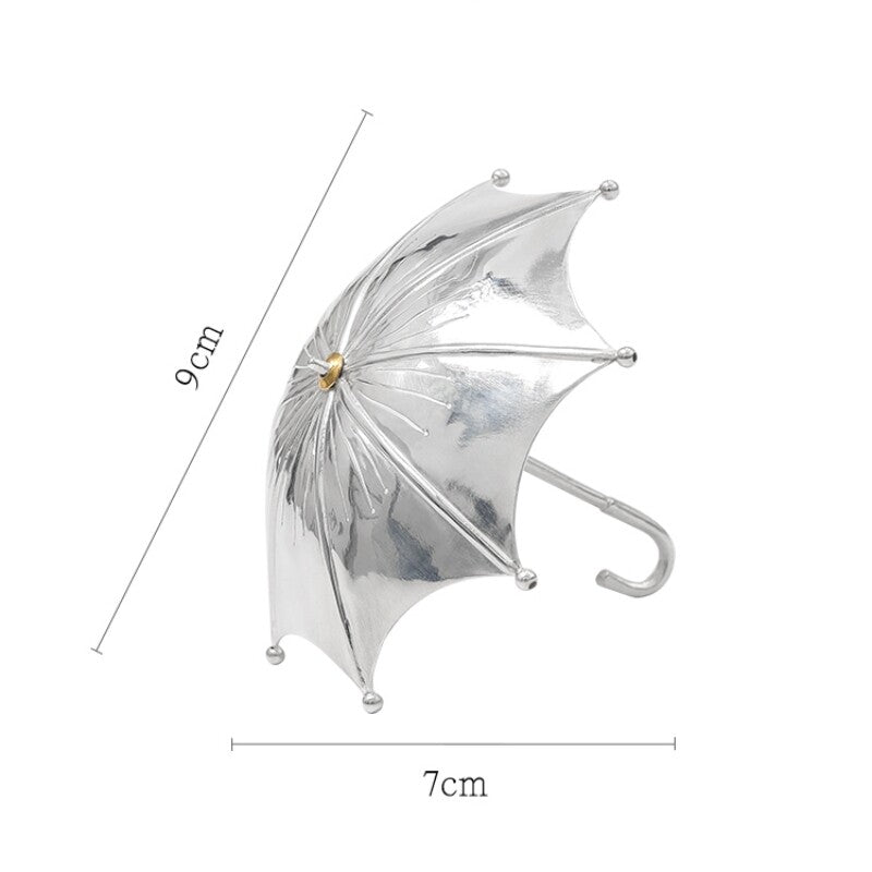 Sterling Silver Filter Net For Tea Health Care Umbrella Design Tea Strainer New