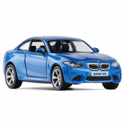 1/36 BMW M2 Model Car Metal Diecast Toy Vehicle Toys for Boys Kids Gifts Blue