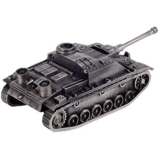 1:60 WW II Germany Sturmgeschütz III Tank Model All-metal Silver