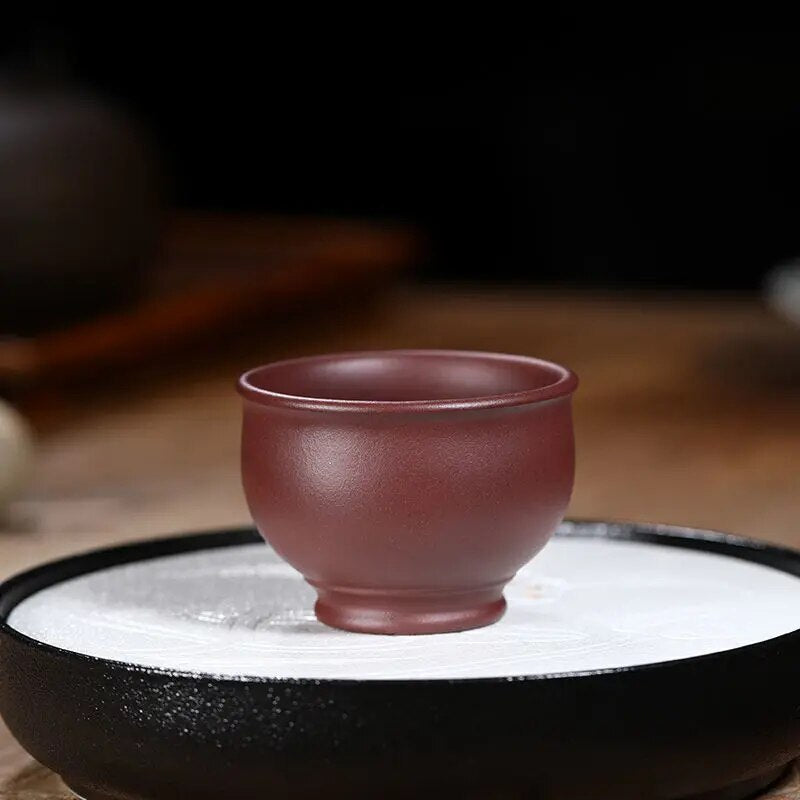 Yixing Purple Sand Cup Raw Ore Purple Mud Fish Play Cup Pure Hand-carved