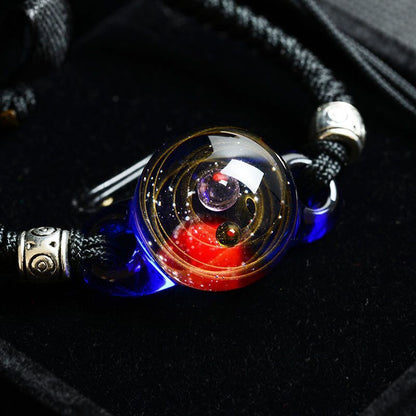 Men Women Beaded Bracelets Nebula Cosmic Handmade Galaxy Couple Jewelry Presents
