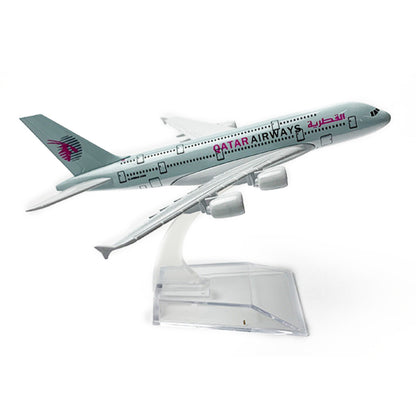 1:400 16cm A380 Qatar Airways Airplane Model Alloy Simulation Aircraft Ornaments