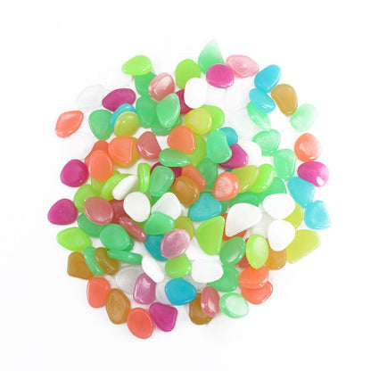 100-1000 x Glow in the Dark Pebbles Stone Shiny Home Garden Fish Tank Decor