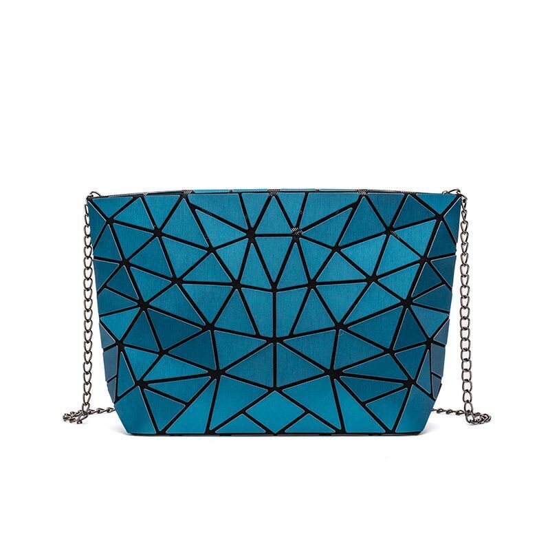 Chain Shoulder Bag Geometric Messenger Plain Folding Crossbody Purse Clutch Bag