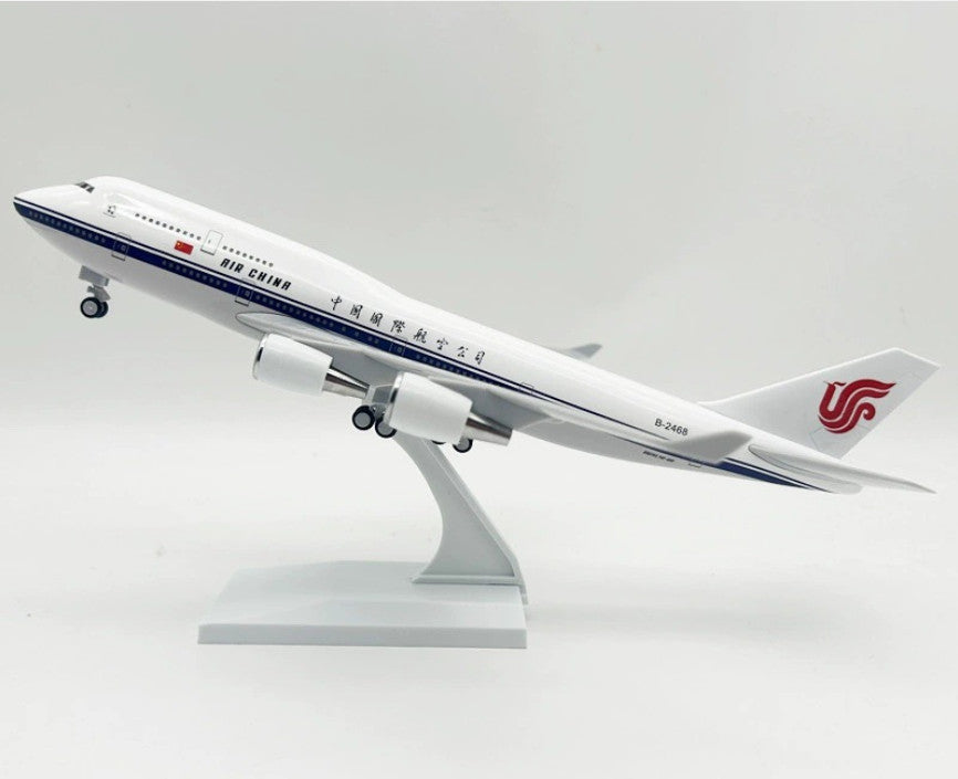 30CM AIR CHINA BOEING 747-400 Passenger Plane Landing Gear Resin Aircraft Model
