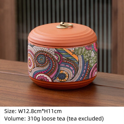 Sealed Tea Canister With Lid Small Yixing Zisha Purple Clay Jar For Loose Tea