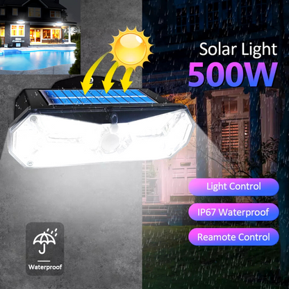 Lampara Luces Solar Seguridad Exterior Luz de Pared con Sensor de Movimiento 4Pc