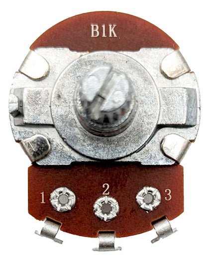8 Pack 1K Ohms Potentiometer, 1/2W, Panel Mount, Single Turn, Serrated Shaft