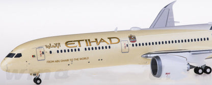 1:200 34CM Herpa ETIHAD BOEING 787-10 Passenger Airplane ABS Plastic Plane Model