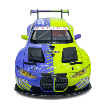 1/24 BMW M4 GT3 Model Car Diecast Toy Vehicle Toys for Boys Kids Gifts Green
