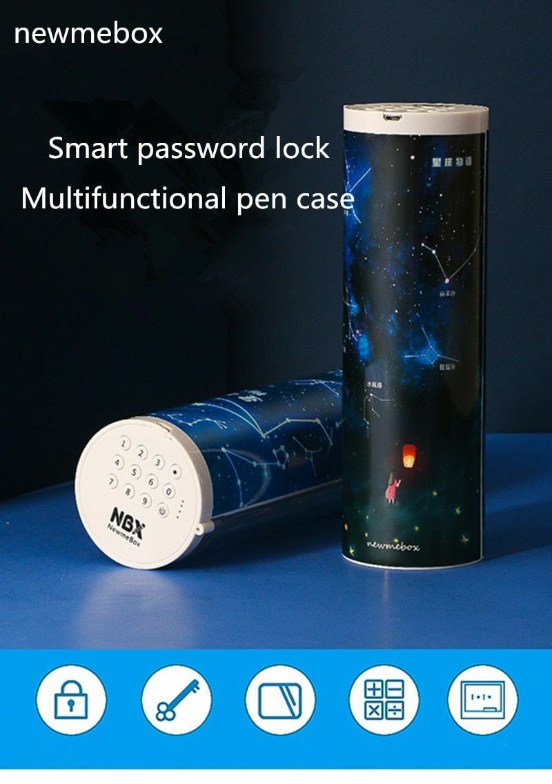 Pencil Case Translucent Quicksand Kawaii NBX Solar Calculator Box School Supplie