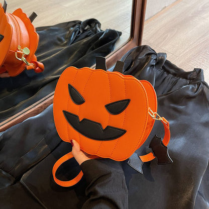 Halloween Bag PU Leather Pumpkin Purse Crossbody Bag Satchel Bag Shoulder Bag