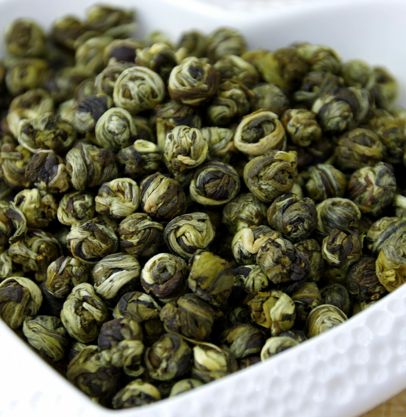Organic high grade Jasmine Dragon Pearl Chinese GREEN TEA balls,mo li long zhu