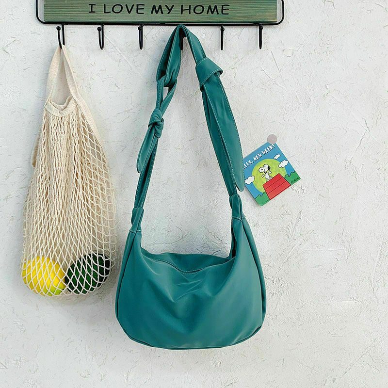 solid color canvas bag women's version student One Shoulder Messenger Bag