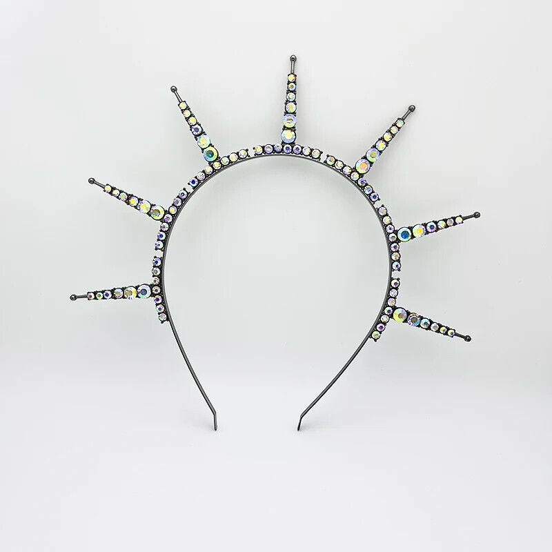 Women Headbands Gothic Goddess Crowns Spiked Halo Wicca Festival Party Headpiece