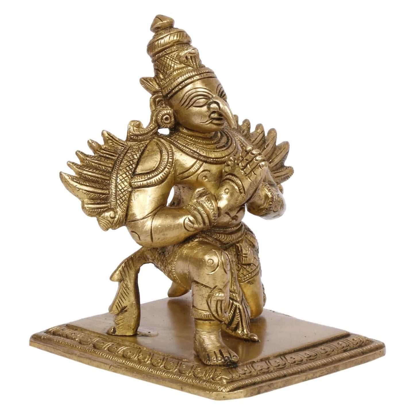 Brass Lord Garuda Garud Dev Vishnu Vehicle Eagle Idol Statue Figurine Sculpture