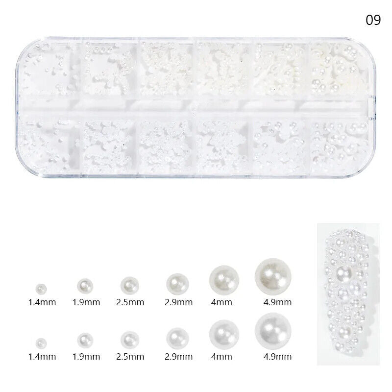 Nail Charms 30Pcs Boxed Luxury Shiny Planet Alloy 3D Art Rhinestones Bling Decor