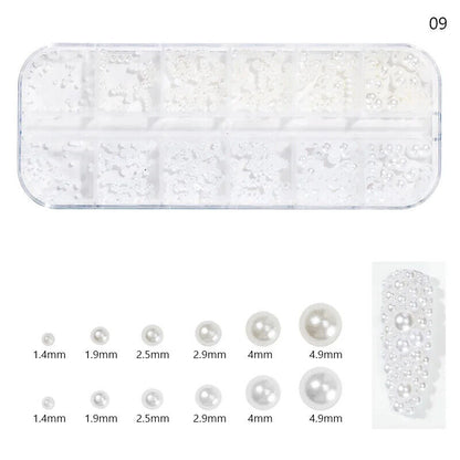 Nail Charms 30Pcs Boxed Luxury Shiny Planet Alloy 3D Art Rhinestones Bling Decor