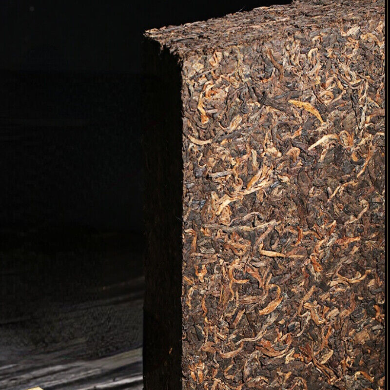 1000g Chinese Aged Pu-Erh Tea Yunnan Cooked Pu-erh Black Tea Craft Gold Brick