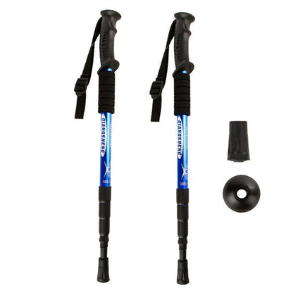 Outdoor Hiking Walking Stick Camping Telescopic Aluminum Alloy Trekking Poles