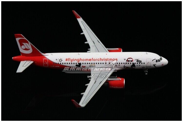 1:400 JC Wings Airberlin AIRBUS A320 Passenger Airplane Diecast Aircraft Model