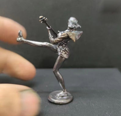 Brass Bass Girl Statue Art Beauty Music Model Artwork Decor