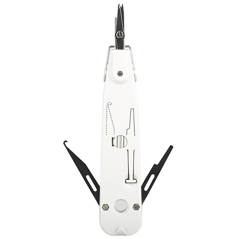 Gray Telecom Phone Wire Cable RJ11 RJ45 Punch Down Network Tool Kit Professional