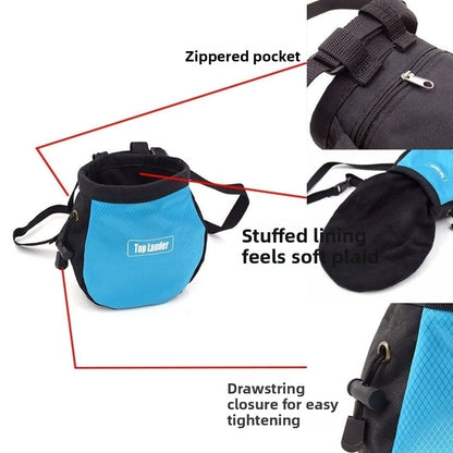 Outdoor hiking and climbing magnesium powder bag, anti slip powder waist bag-