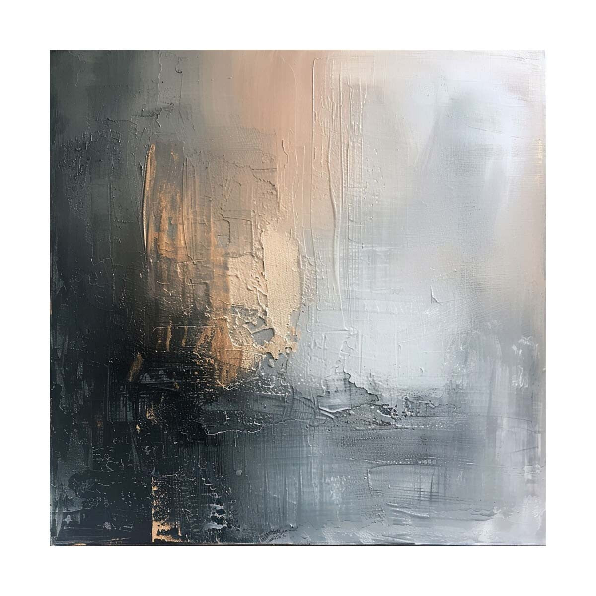 Large Abstract Paintings On Canvas Gray Abstract Canvas Art Oil Painting Black