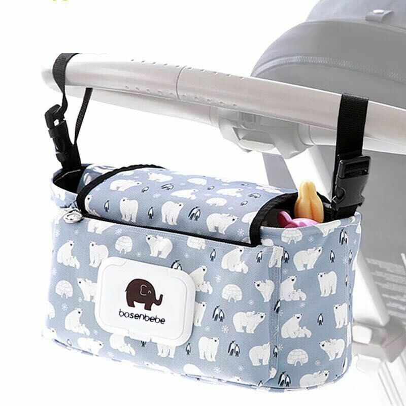 Baby Stroller Bag Mom Diaper Hook Carriage Waterproof Large Stroller Accessories