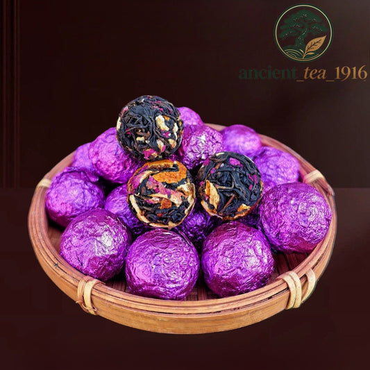 250g Flower Tea Dragon Ball Yunnan Rose Purple Cuckoo Dragon Ball Black Tea