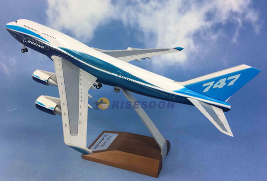 35CM 1:200 Risesoon BOEING 747-400 Passenger Airplane ABS Plastic Aircraft Model