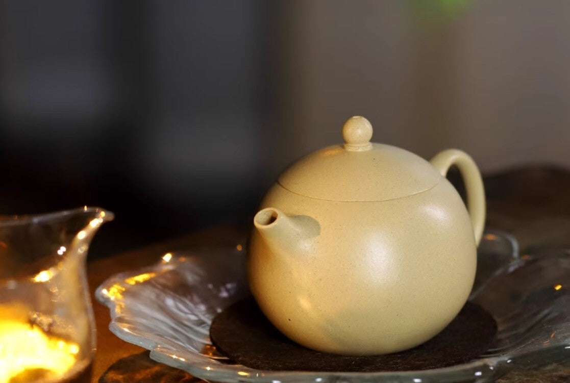 110cc chinese Yixing Handmade Zisha Green Clay Teapot XiShi GongFu Hu Tea Pot