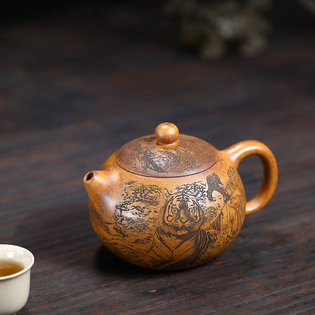 500ml Xishi Pot Handmade Tea Pot Ball Shaped Infuser Holes Real Yixing Zisha New
