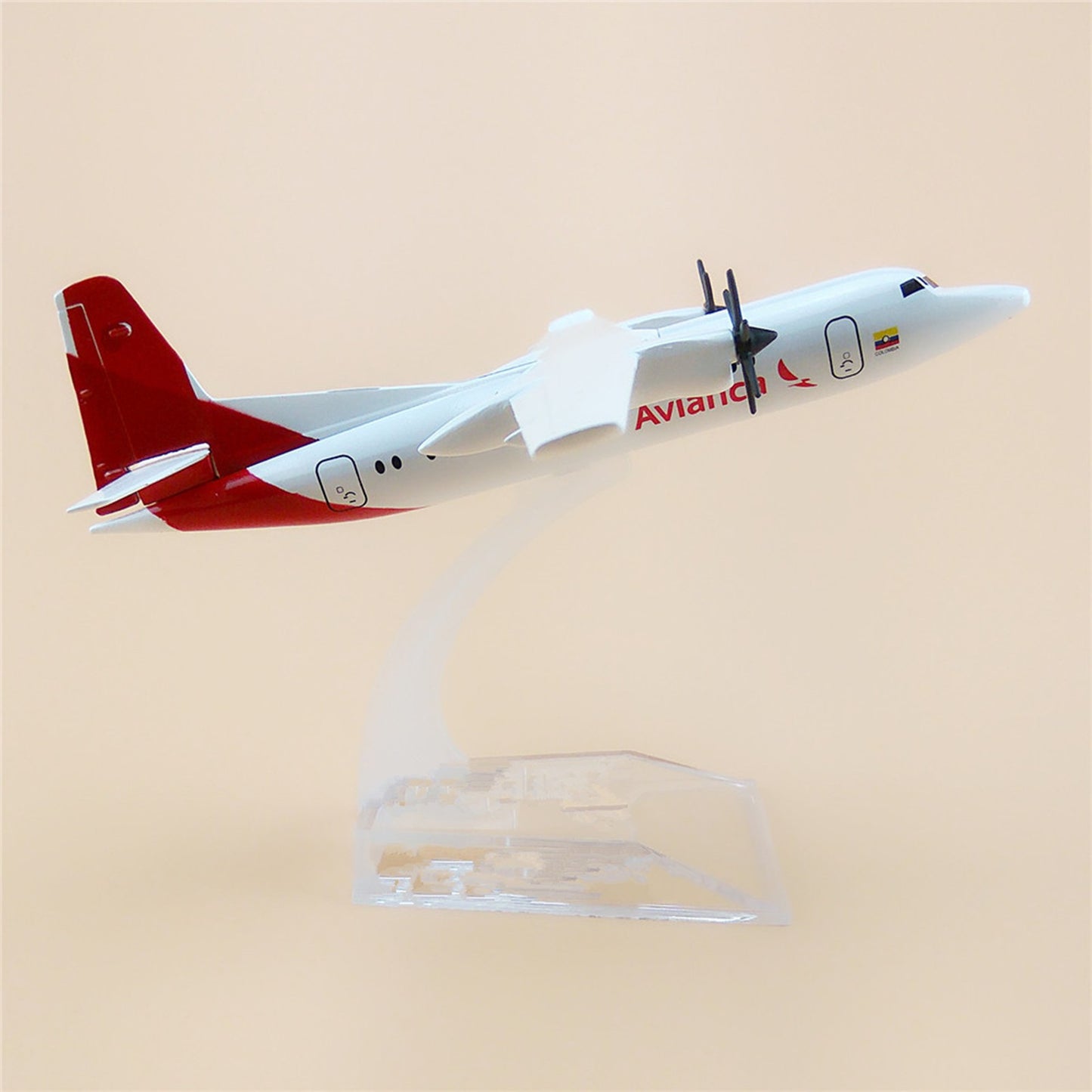 1/200 Air White Colombia Avianca FOK F50 Airlines Diecast Model Plane Display w