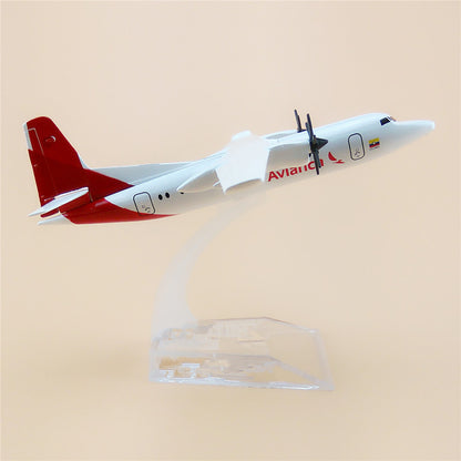 1/200 Air White Colombia Avianca FOK F50 Airlines Diecast Model Plane Display w