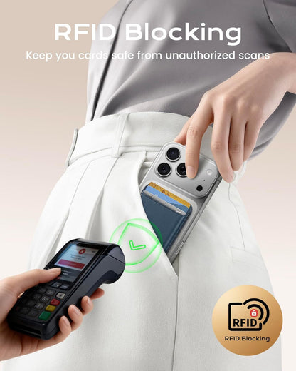 Magnetic Mag-Safe Wallet Cell Phone Card Holder for Phone Case with Mag-Safe, St