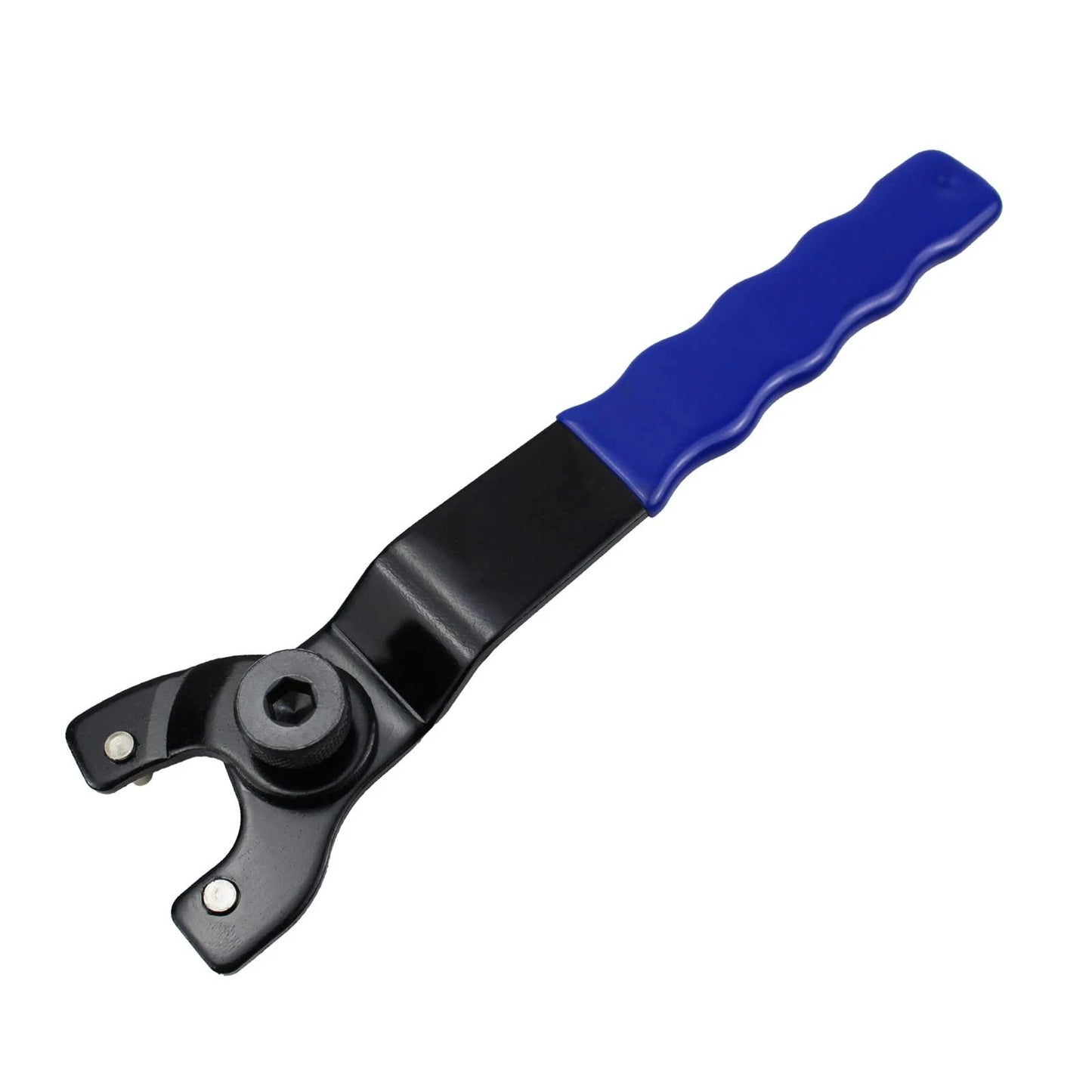 Durable Grinder Disc Wrench Tool Adjustable 0.5-1.25in Pin Spanner Rubber Grip;