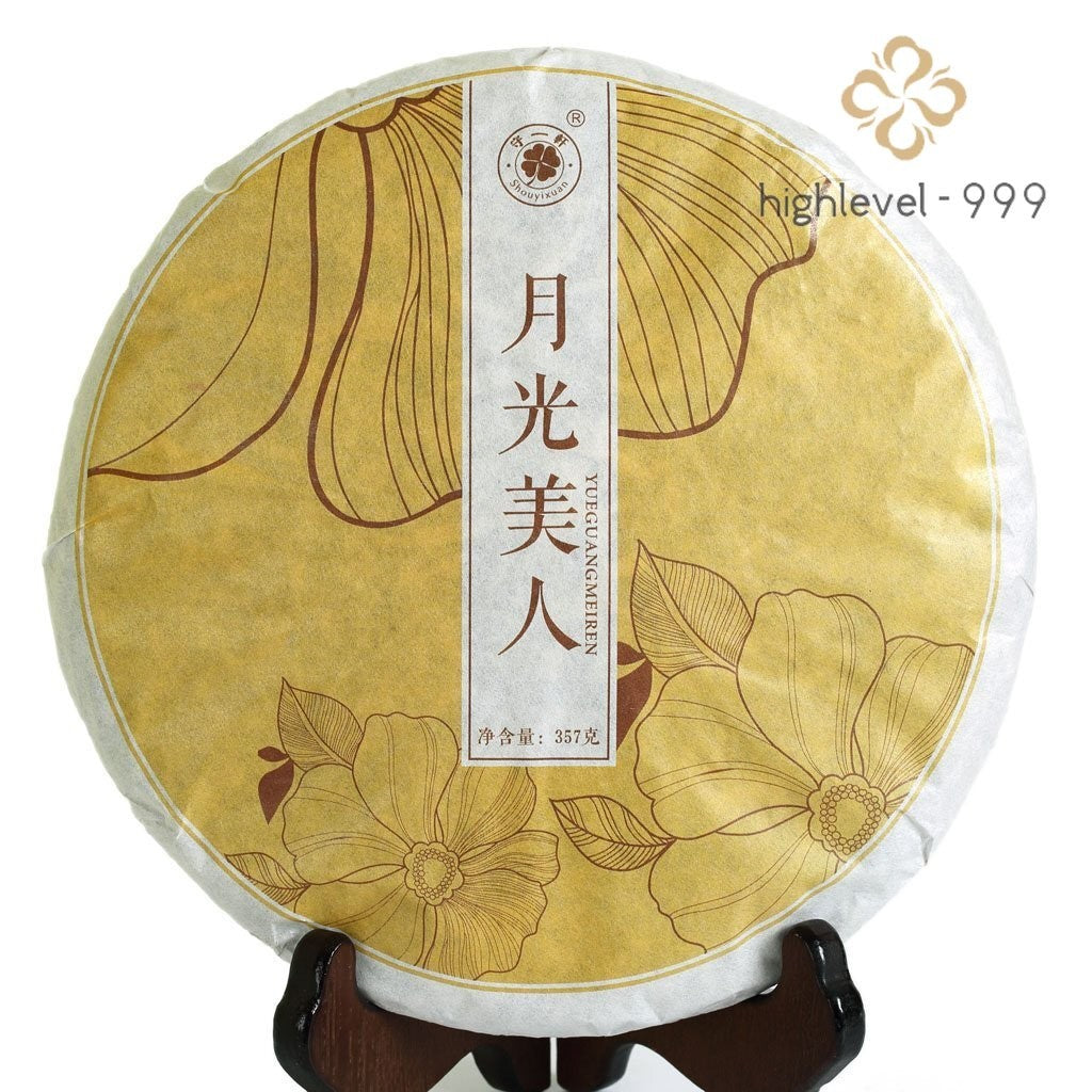 Yunnan Puerh Tea Cake 357g Raw Sheng Pu Er Moonlight Beauty White Tea Buds
