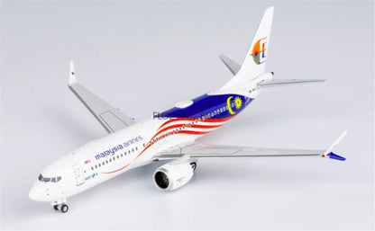 NG Models Malaysia Airlines for Boeing B737 MAX8 9M-MVA 1:400 Aircraft Pre-built