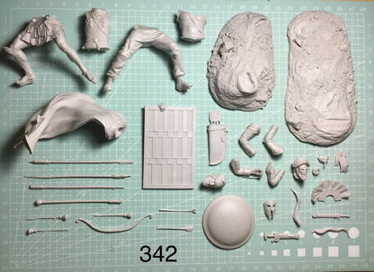 1/24 resin figure model 2 ancient soldiers Unassembled Unpainted