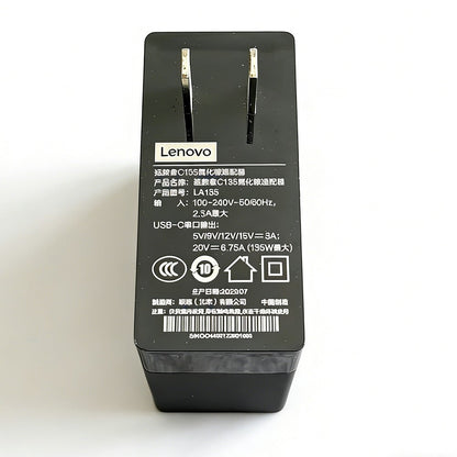 Original Lenovo Legion C135W GaN USB‑C Adapter (PD3.0 Fast Charging) – Portable