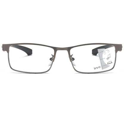 Intelligent zoom color changing dual-use anti blue light reading glasses