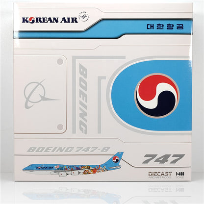 1:400 JC Wings KOREAN AIR BOEING B747-8 Passenger Airplane Diecast Model