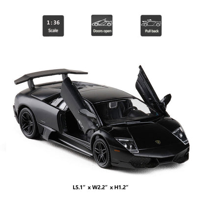 1/36 Lamborghini Murcielago LP670-4 SV Model Car Diecast Toy Vehicle Kids Black