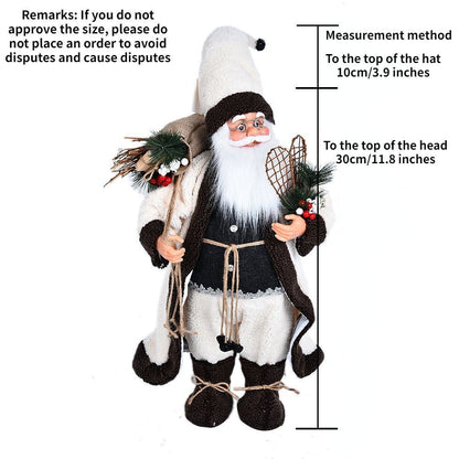 Christmas Ornaments 30-45cm Large Santa Claus Dolls Standing Figurine Home Decor