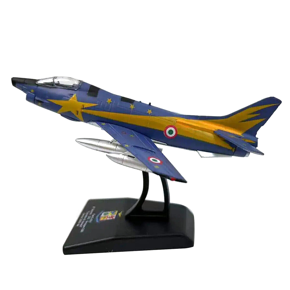1:100 Scale Fiat G-91Y Fighter Alloy Aircraft Model Plane Static Display Gift